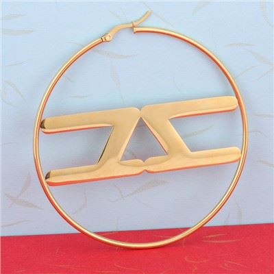 Stórir eyrnalokkar úr ryðfríu stáli