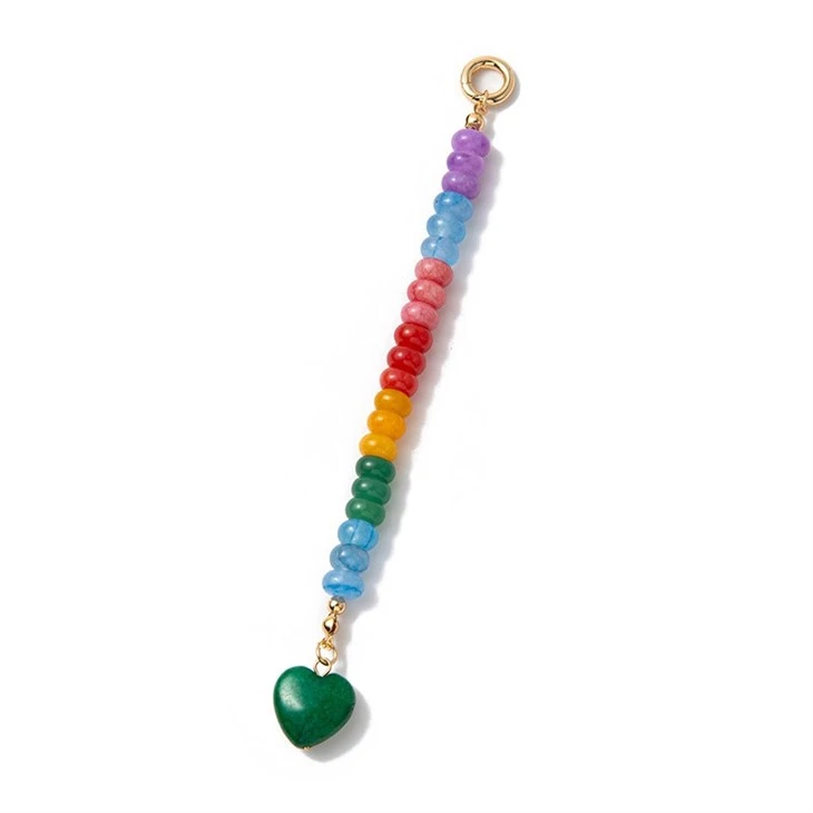 Colorful Beaded Heart Bag Charm best