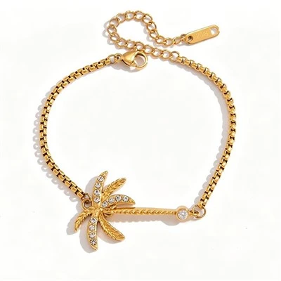 Palm Tree Charm Armband