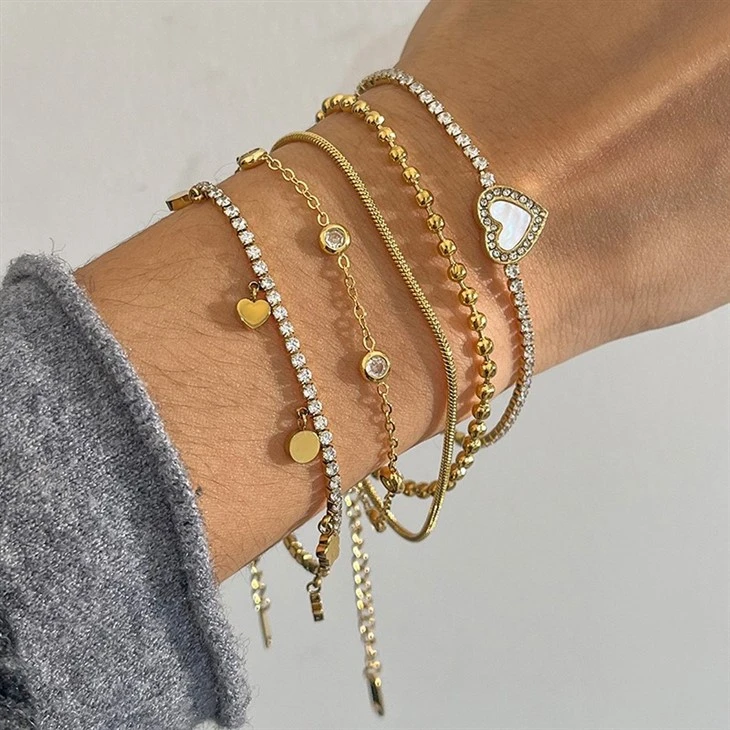 Polished Stainless Steel Zircon Bracelets suppliers