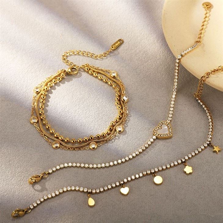 Polished Stainless Steel Zircon Bracelets factory