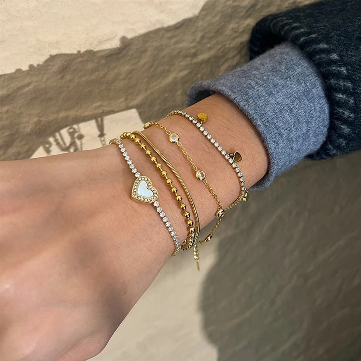 Polished Stainless Steel Zircon Bracelets factory