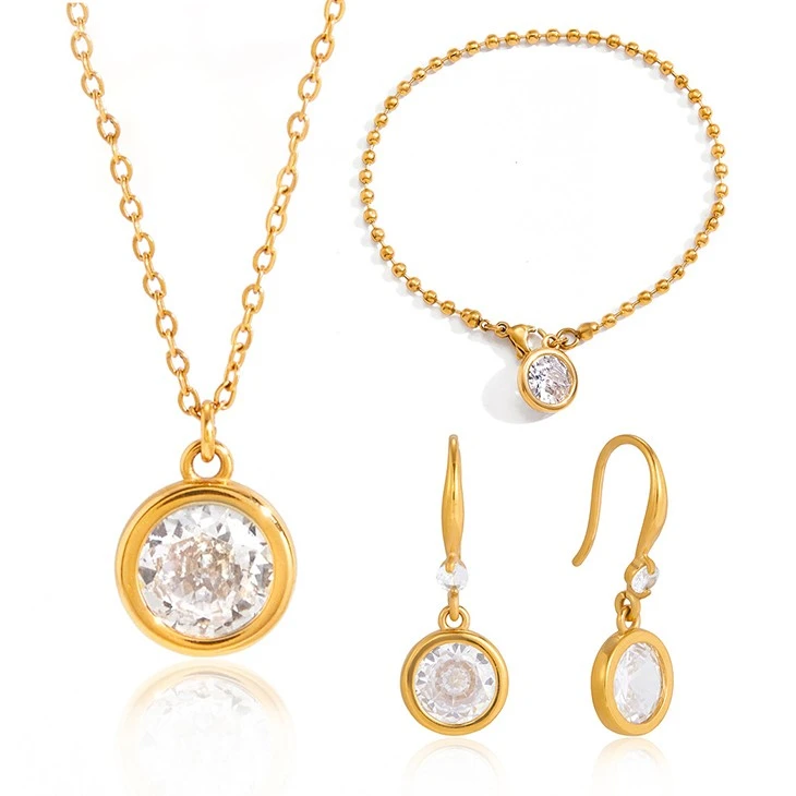 Round CZ Bezel Pendant Bracelet best